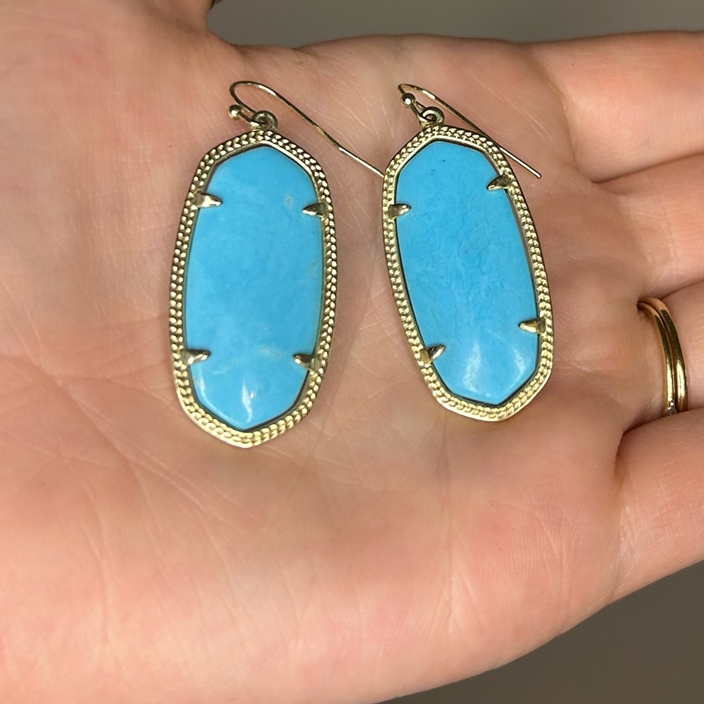 Kendra Scott Large Turquoise Drop Earrings